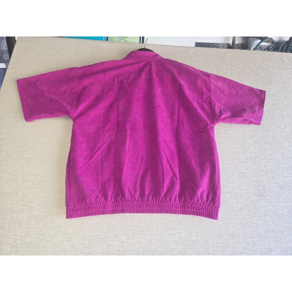 Vintage 90s Nike Warm Up Tracksuit Set Pink Magenta USA Made Jacket Shorts Small - Picture 8 of 16